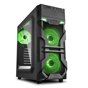 SHARKOON CASE ATX VG7-W PANNELLO ACRILICO GREEN NO ALIM