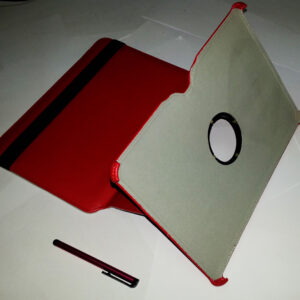 SMART COVER PER SAMSUNG GALAXY TAB 2 P5100 360° ROSSO + PENNINO + SCREEN PROTETTIVA