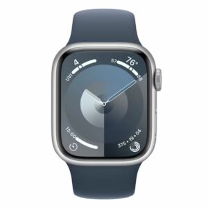 SMARTWATCH APPLE WATCH SERIES 9 41MM GPS ALLUMINIO SILVER CON CINTURINO SPORT SORM BLUE S/M MR903QR/A EUROPA