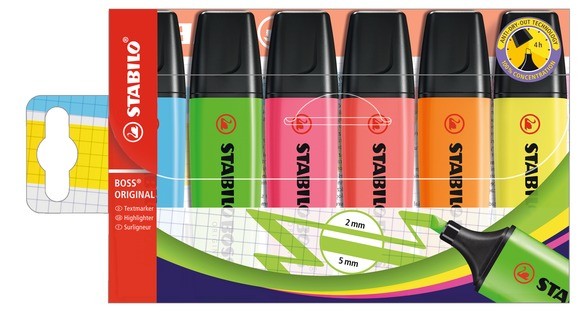 STABILO BOSS Original evidenziatore 6 pz Multi