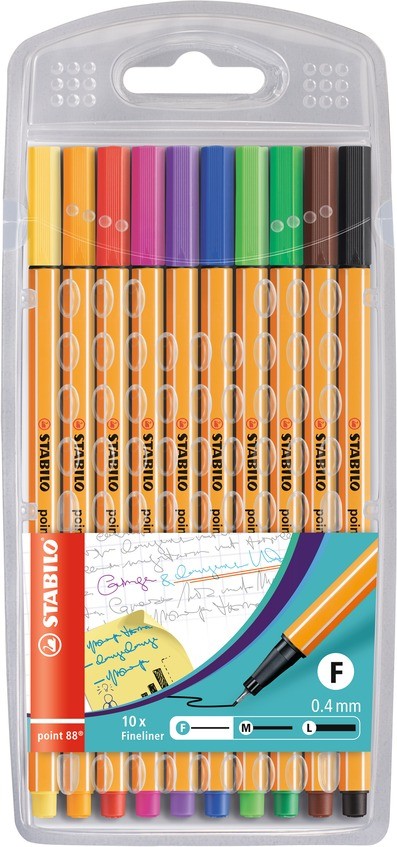 STABILO Point 88 Confezione 10 fineliner multicolore