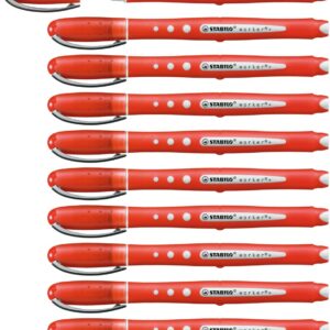 STABILO worker+ colorful Penna stick a sfera Rosso 10 pz