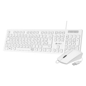 SUBBLIM SUBKBC-CSSK02 tastiera Mouse incluso USB QWERTY Spagnolo Bianco