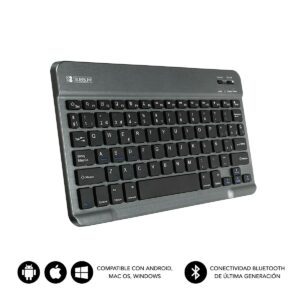 SUBBLIM TECLADO SMART BLUETOOTH GREY Nero, Grigio QWERTY Spagnolo