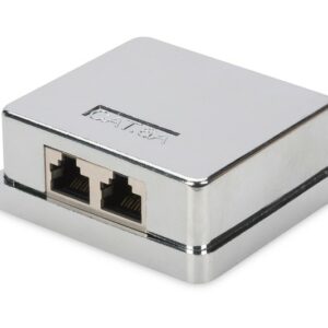 Scatola A Muro Cat 6A Con 2 Porte Rj45