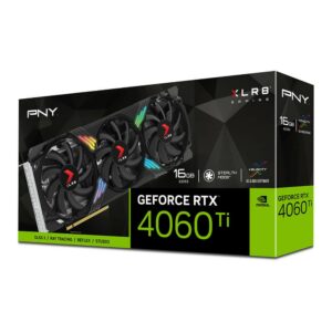 Scheda grafica PNY GeForce RTX 4060 Ti Verto XLR8 16 GB GDDR6 NVIDIA - Illuminazione EPIC-X - PCIe 4.0, HDMI, DisplayPort