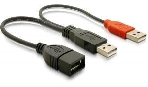 Sdoppiatore Usb A Femmina - 2 X A Maschio 22,5 Cm Delock