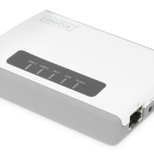 Server Multifunzione Rete Wireless Digitus Usb 2.0 A 2 Porte, 300 Mbps