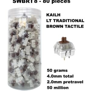 Set 80 Sottotasti Kailh Lt Brown Tactile