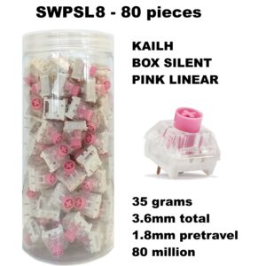 Set 80 Sottotasti Switch Kailh Box Silent Pink Linear