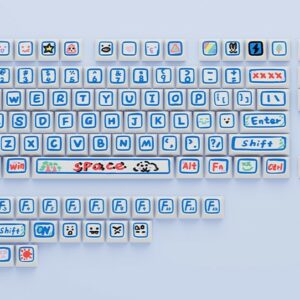 Set Di 129 Tasti Hand Painted Blue Pbt Xda