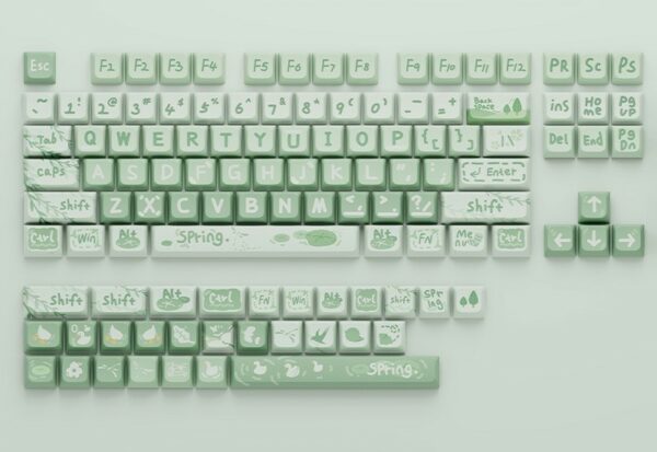 Set Di 133 Tasti  Keycaps Spring Outing 5 Sided Pbt Xda