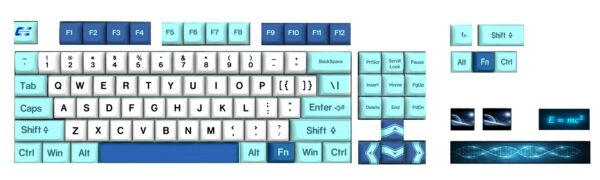 Set Tasti Science Keycaps Full Set Per Tastiere Meccaniche