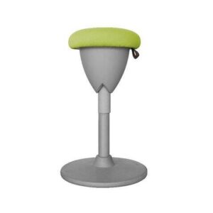 Sgabello Multiuso Cromad Design - Seduta con Altezza Regolabile - Girevole a 360º - Tessuto Impermeabile - Colore Verde/Grigio