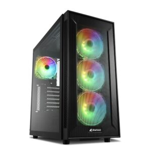 Sharkoon Case Atx Tg6M Rgb 2Xusb 2.0, 2Xusb 3.0, Vetro Temperato, 4X 120 Argb, Argb Controller