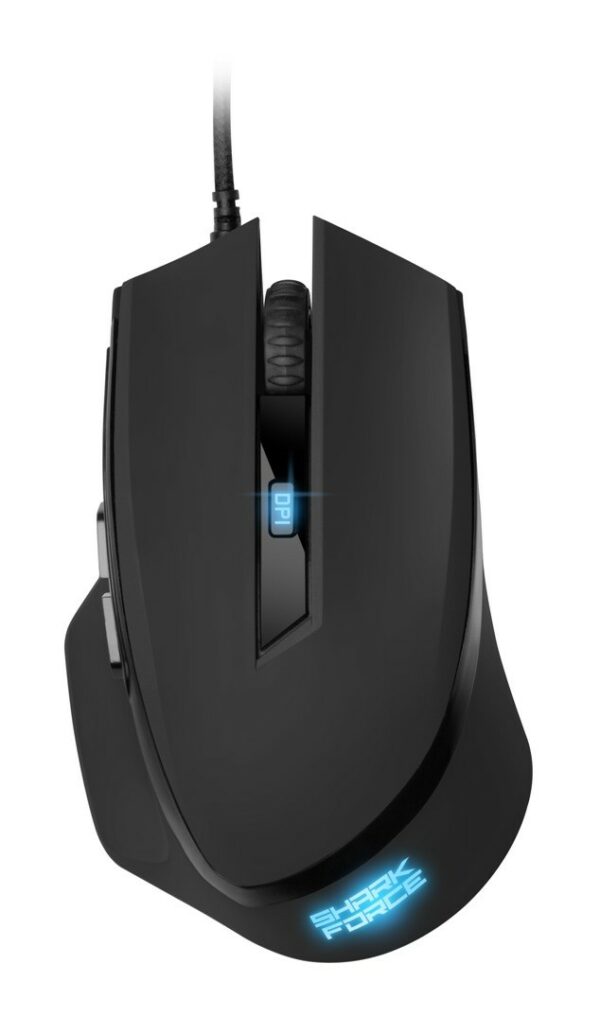 Sharkoon Mouse Gaming Shark-Force2-Bl, 4200 Dpi, Usb, 1.8Mt, Nero