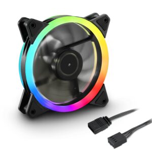 Sharkoon Ventola Case Shark Blades Pwm Rgb Ring Fan 120X120X25, Pwm