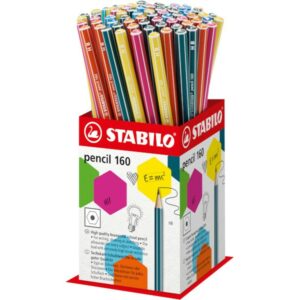 Stabilo Pencil 160 Display di 72 matite esagonali - Robusta mina HB da 2,2 mm - Design moderno