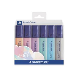 Staedtler 364 C evidenziatore 6 pz Azzurro, Grigio chiaro, Menta, Pesca, Rosa, Viola