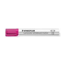 Staedtler Lumocolor 351 Pennarello per Lavagna - Punta Rotonda - Linea 2mm - Cappuccio con Clip - Colore Rosa