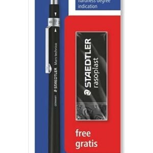 Staedtler Mars Technico 780 C Confezione da 1 Portamine Tecnico 2mm + 1 Gomma Rasoplast