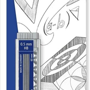 Staedtler Micro Carbon 255 Dispenser di piombo con 40 mine - Mina HB da 0,5 mm - Riempire le mine singolarmente - Resistenza alla rottura - 90% realizzato con materiali naturali