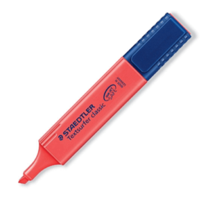 Staedtler Textsurfer Classic 364 Pennarello fluorescente - Punta a scalpello - Inchiostro a base d acqua - Colore rosso