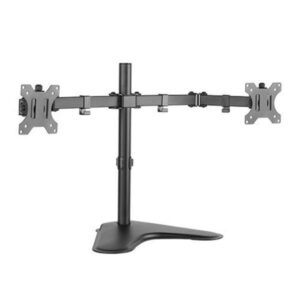 Supporto da tavolo Cromad con bracci articolati per 2 monitor 13-32 - Girevole e inclinabile - Gestione cavi - VESA 100x100mm