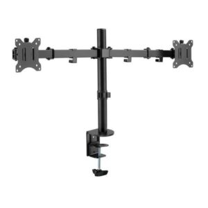 Supporto da tavolo Cromad con bracci articolati per 2 monitor da 13-32 - Girevole, inclinabile ed estendibile - Gestione dei cavi - Altezza max. Totale 16kg - VESA 100x100mm