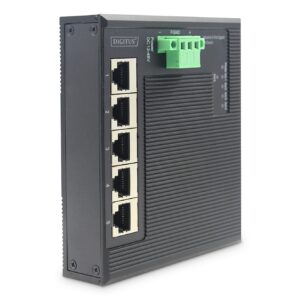 Switch 5-Porte Gigabit Flat Din Rail Industriale