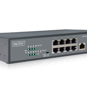 Switch 8 Porte Fast Ethernet Poe 120 Watt Con 2 Porte Uplink