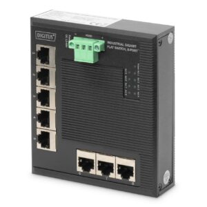 Switch 8-Porte Gigabit Flat Din Rail Industriale