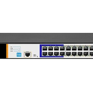 Switch Di Rete 24 Porte Gigabit Poe 300 Watt + 2 Porte Sfp E Una Porta Console Rj45 Layer 2