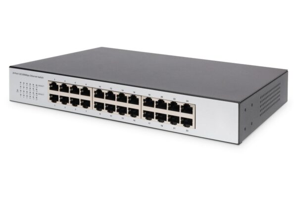 Switch Di Rete 24 Porte Rj45 10/100