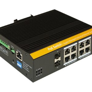 Switch Industriale Managed Layer 2 Con 8 Porte Gigabit Poe (Max 46W Per Porta) Con 2 Porte Uplink Sfp Gigabit