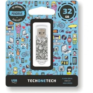 TECH1TECH TEC4016-32 unità flash USB 32 GB USB tipo A 2.0 Nero, Bianco