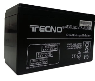 TECNO BATTERIA AL PIOMBO 12V 7,5 AH