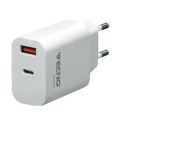 TECNO CARICATORE UNIVERSALE USB+TYPE-C 20W 5V/12V QC3.0+PD TC-883