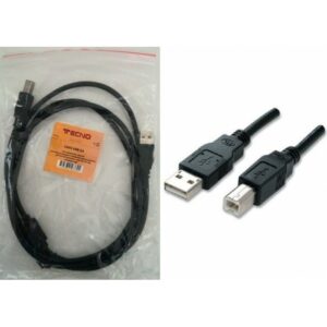 TECNO CAVO USB A/B M/M 1,8 MT NERO PER STAMPANTI