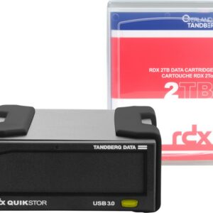 Tandberg Kit Dispositivo Esterno Rdx Usb3+ Autoalimentato Con Cartuccia Backup 2Tb (Supporto Windows Backup E Apple Time Machine)