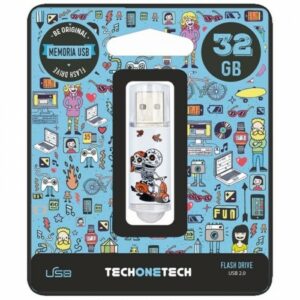 TechOneTech Be Original Skull Moto Memoria USB 2.0 32GB (Pendrive)