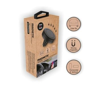 TechOneTech Supporto Magnetico da Auto per Smartphone fino a 7.2 - Posizione Orizzontale e Verticale - Fissaggio alla Bocchetta di Ventilazione