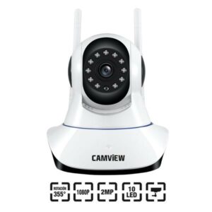 Telecamera IP Motorizzata Wireless per Interni Camview 2Mp 1080p - Ottica Fissa 3.6mm - Microfono e Altoparlante Integrati - Rotazione 355? - Visione Notturna - Protocollo Onvif