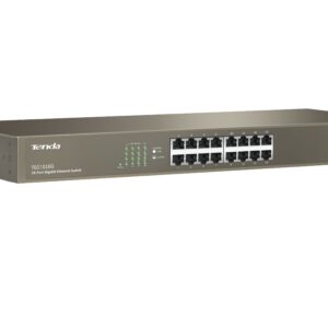 Tenda Switch 16 Porte Lan Gigabit, Ieee 802.3/U/X/Ab, Switching 32Gbps, Protezione Fulmini 6Kv