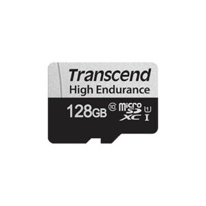 Transcend Memory Card 128Gb Microsd W/ Adapter U1, High Endurance