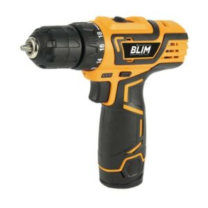 Trapano a Batteria Blim 12V 1.5Ah - Coppia Massima 28Nm - 2 Velocità 0-400/0-1500rpm - Colore Giallo