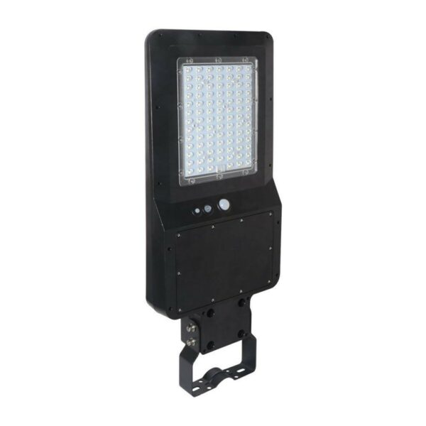 V-TAC Armatura Stradale LED SMD 40W 120LM/W con Pannello Solare e Sensore PIR Colore Nero 4000K IP65