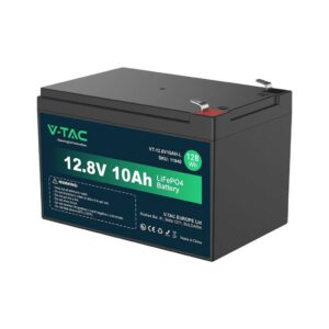 V-TAC Batteria al Litio 12.8V 10Ah per Allarmi, Videosorveglianza, UPS Terminali T2 151*98*97mm IP55