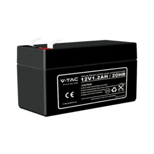 V-TAC Batteria al Piombo Acido 12V 1.3Ah per Allarmi, Videosorveglianza, UPS Terminali T1 97*43*52mm