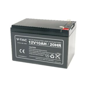 V-TAC Batteria al Piombo Acido 12V 10Ah per Allarmi, Videosorveglianza, UPS Terminali T2 178*35*60mm